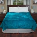 Daphnes Dinnette Solid Soft Heavy Thick Plush Mink Blanket - Aqua DA3251469